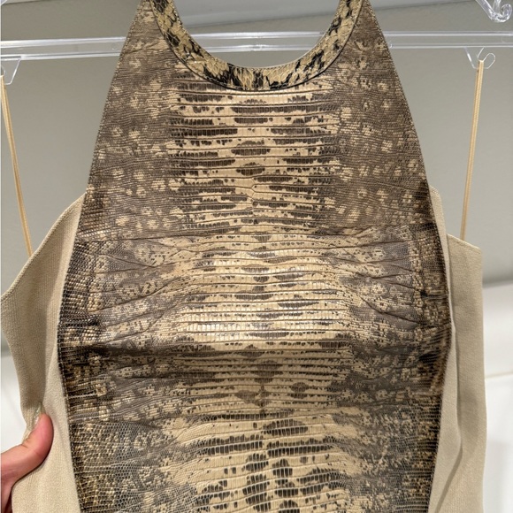 Salvatore Ferragamo Beige Snake Print Tank Top - Picture 2 of 7